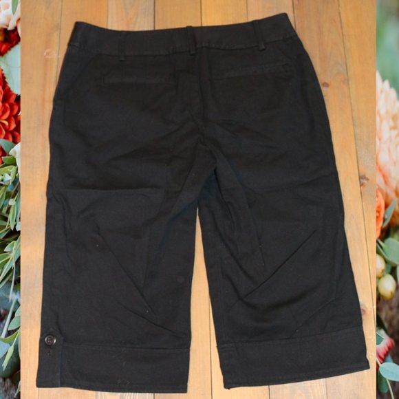 LOFT Marisa Black Wide-leg Capris – Size 8 - Picture 3 of 3